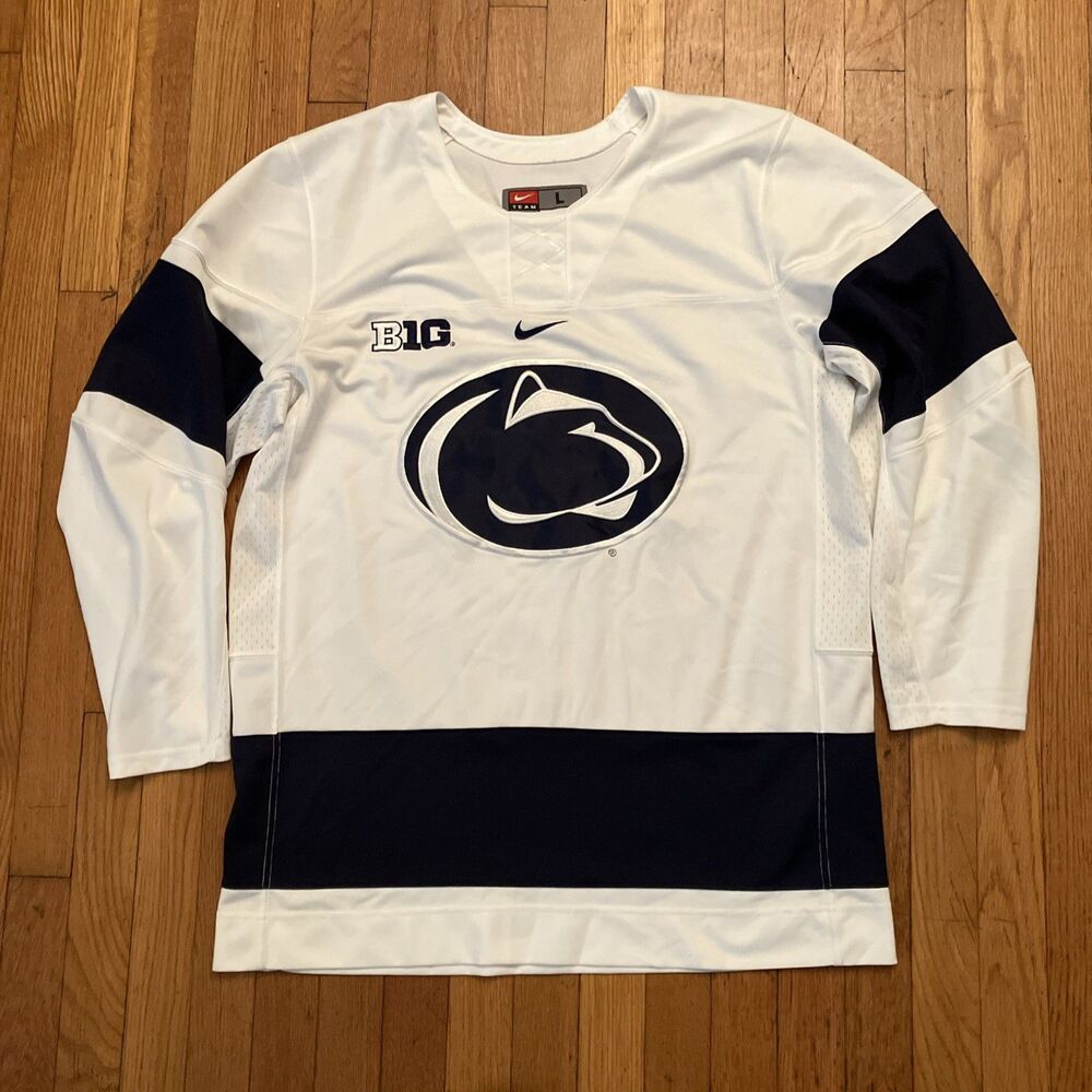 Vintage Penn State Nittany Lions Nike Hockey Jersey White Size Large